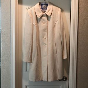 Ivory wool coat. Size 16